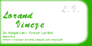 lorand vincze business card
